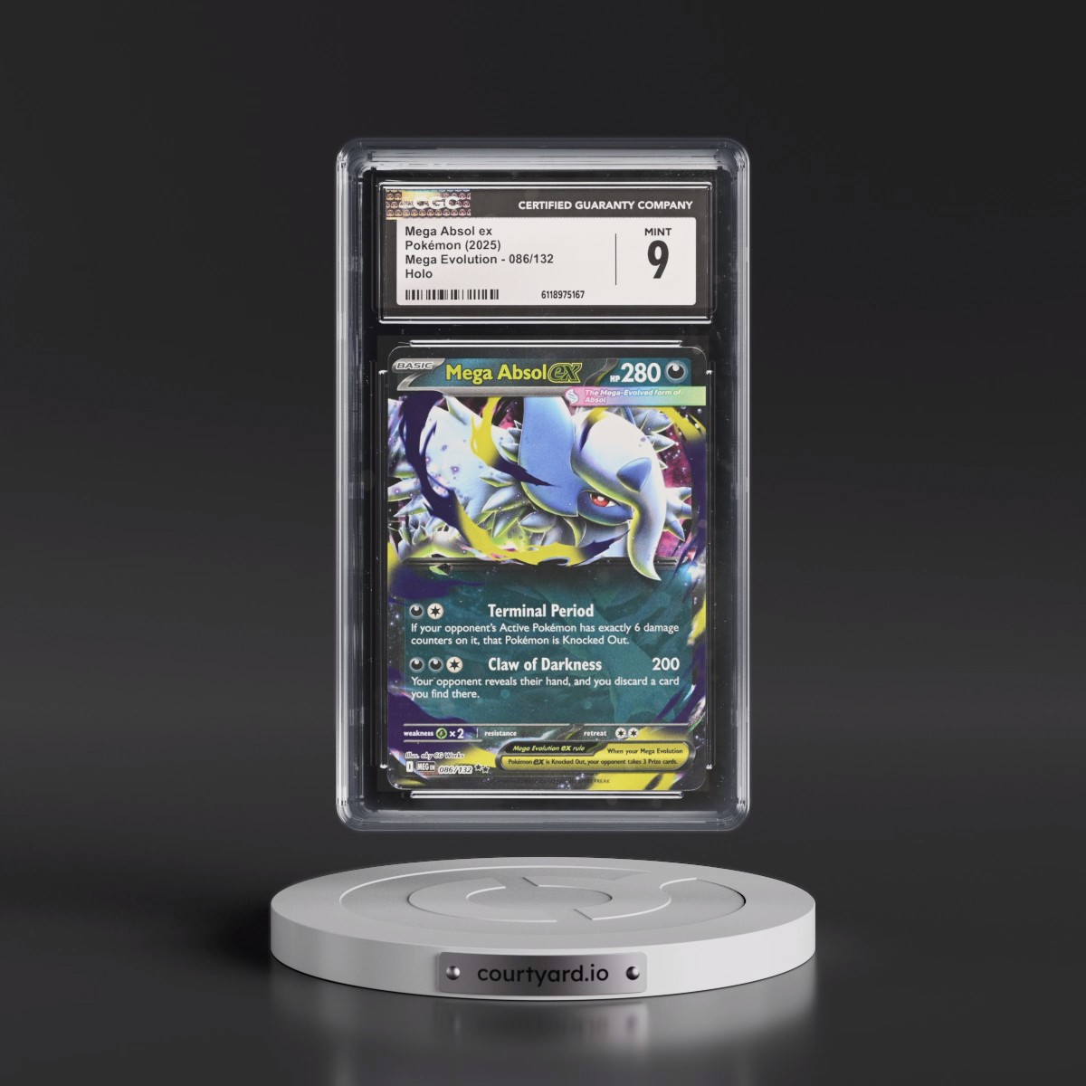 2025 Mega Evolution - MEG EN #086/132 Mega Absol ex - Holo (CGC 9 MINT)