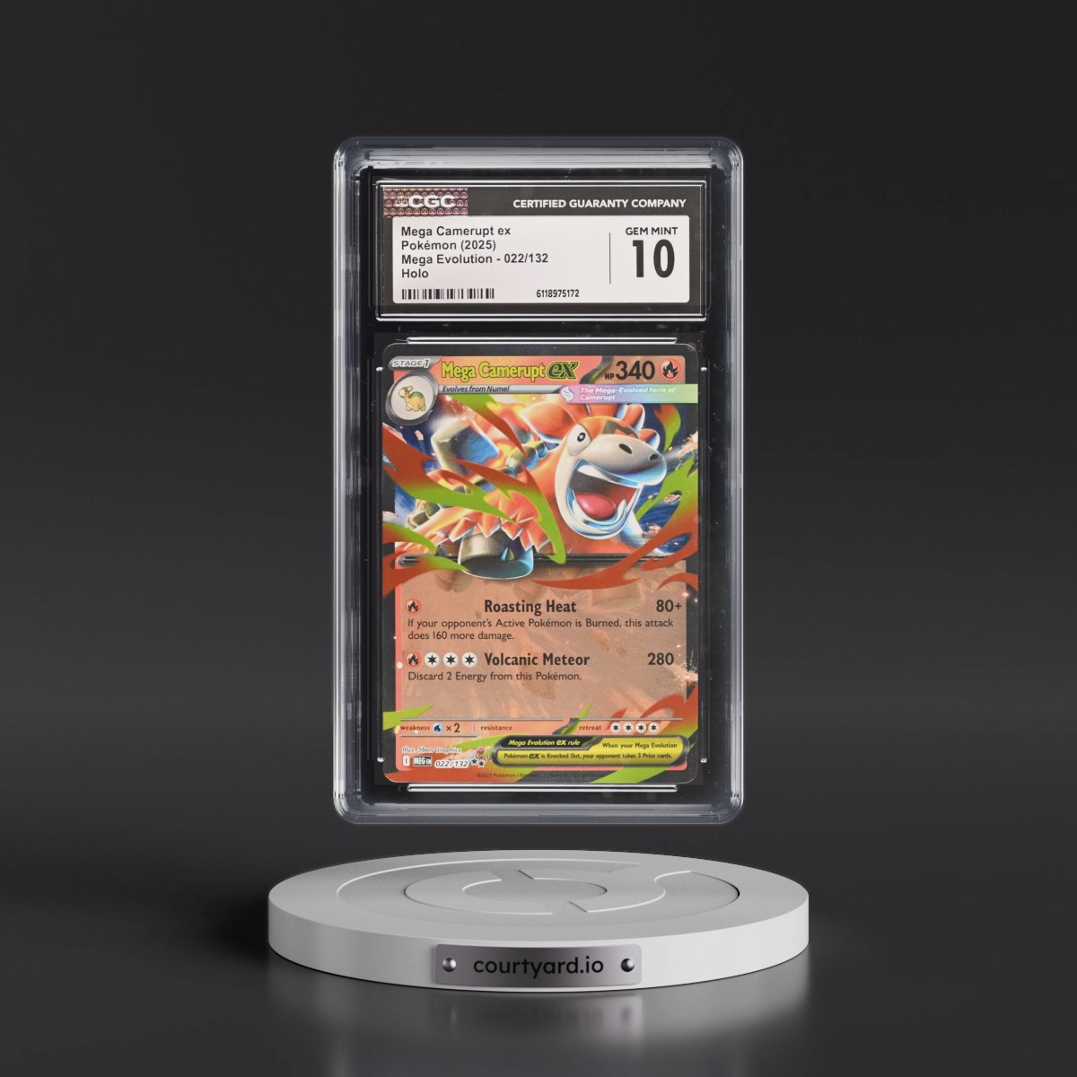 2025 Mega Evolution - MEG EN #022/132 Mega Camerupt ex - Holo (CGC 10 GEM MINT)