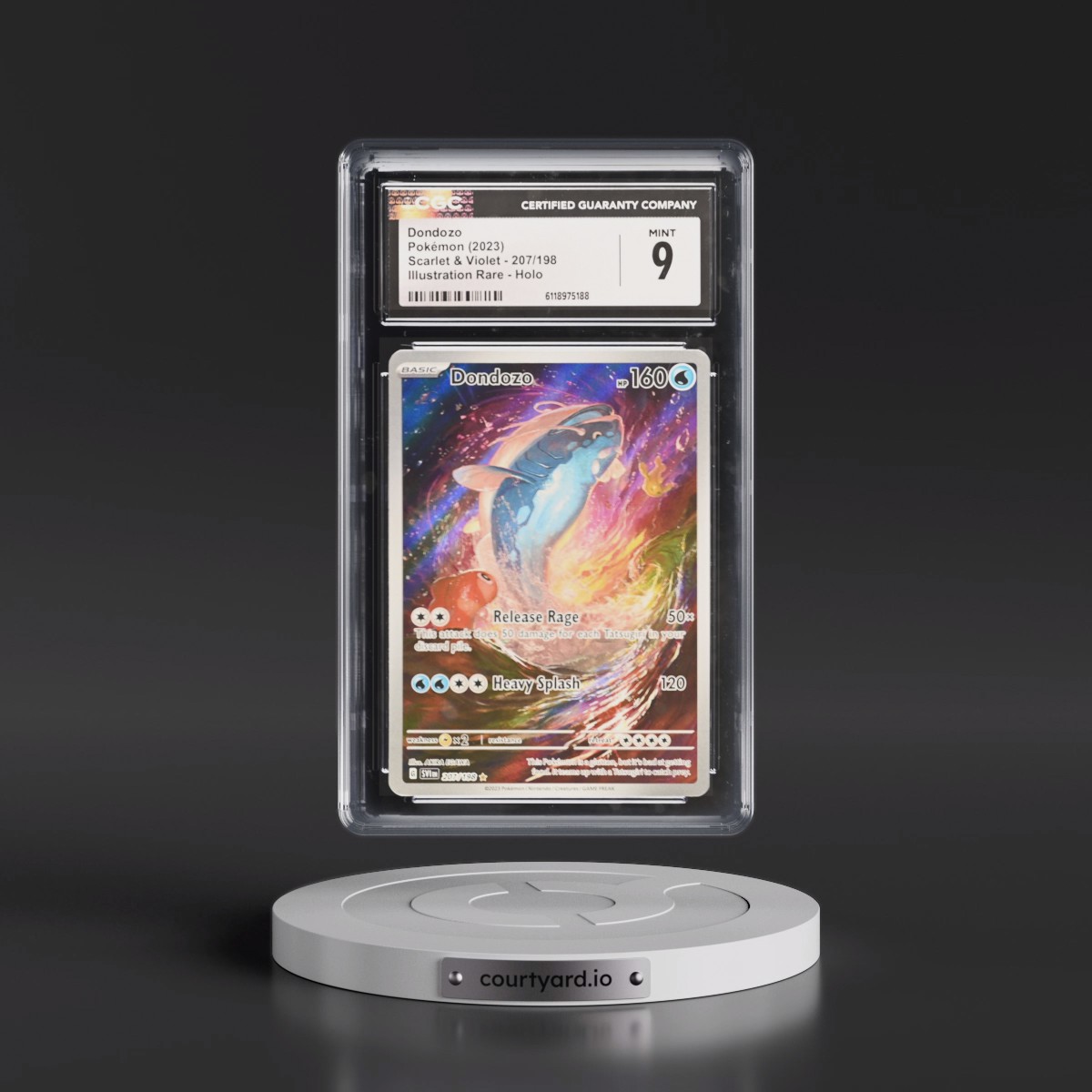 2023 Scarlet & Violet #207/198 Dondozo - Illustration Rare Holo (CGC 9 MINT)