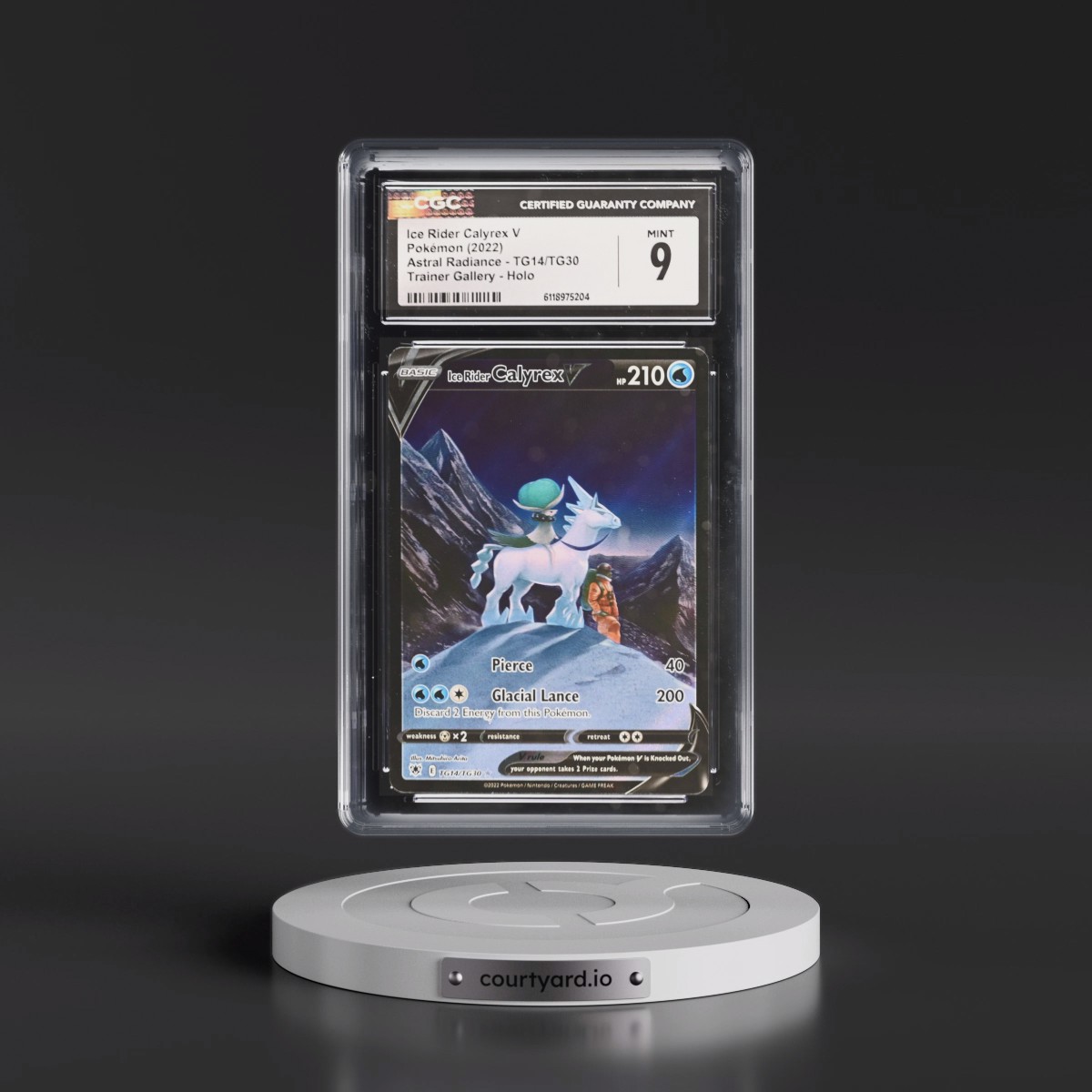 Astral Radiance #TG14/TG30 Ice Rider Calyrex V - Trainer Gallery Holo (CGC 9 MINT)