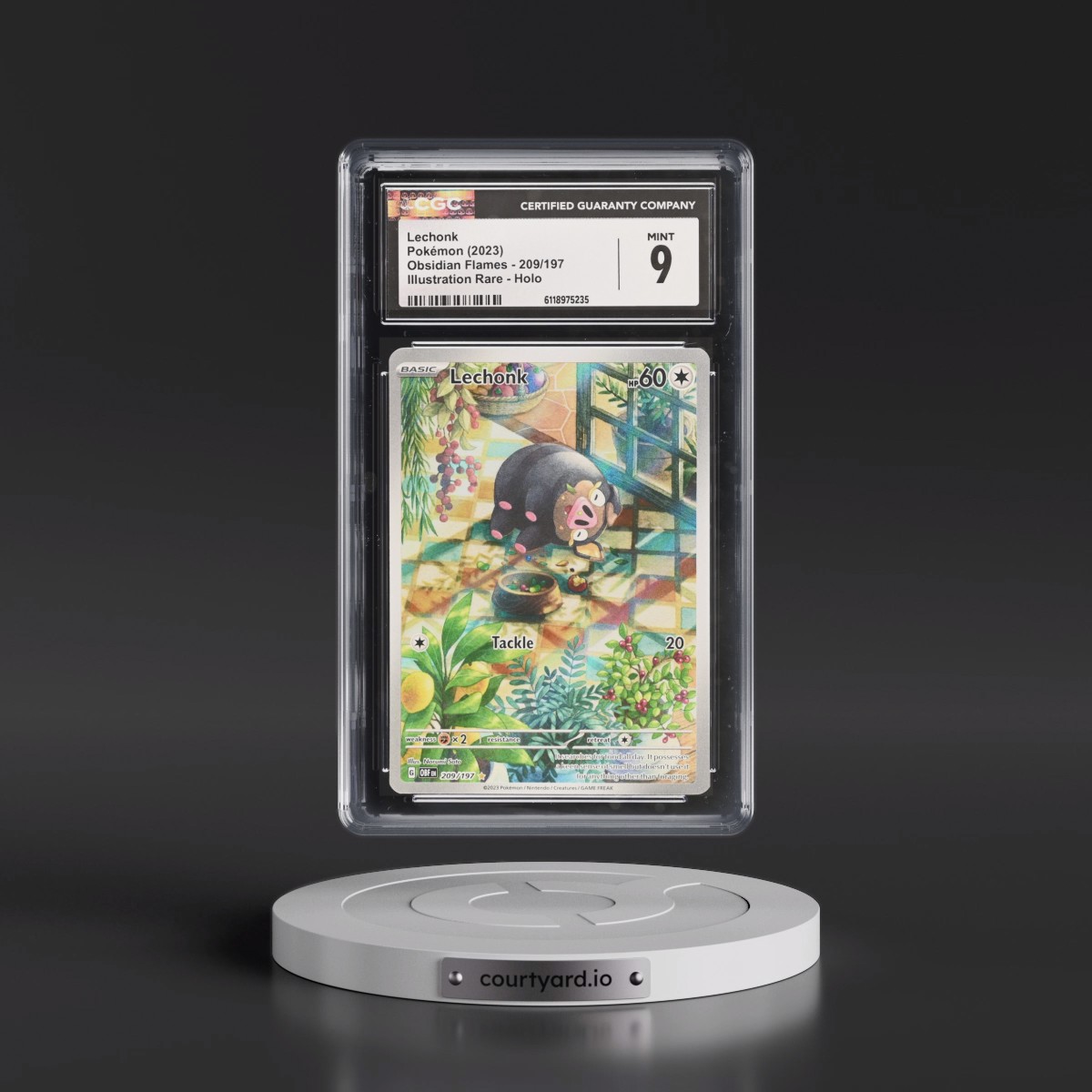 2023 Obsidian Flames - OBF EN #209/197 Lechonk - Illustration Rare Holo (CGC 9 MINT)