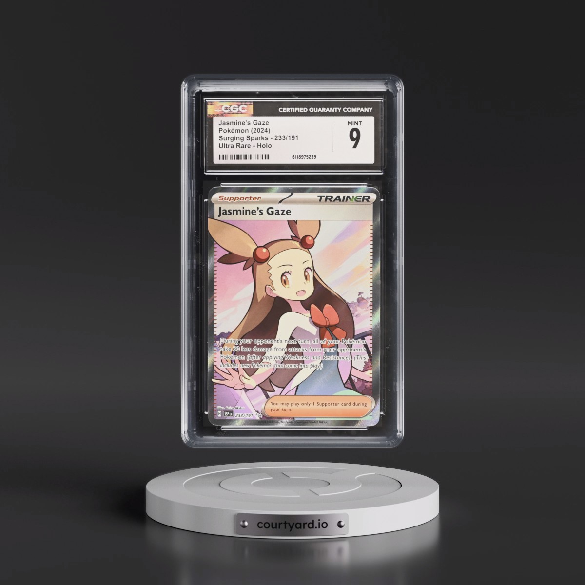 2024 Surging Sparks - SSP EN #233/191 Jasmine's Gaze - Ultra Rare Holo (CGC 9 MINT)