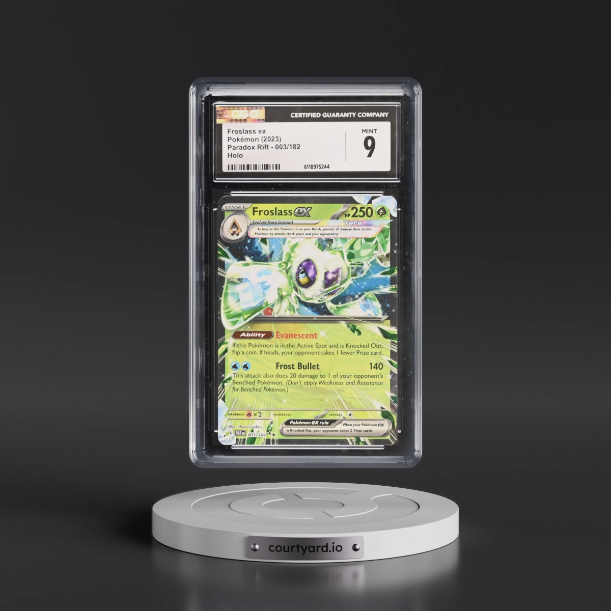 2023 Paradox Rift - PAR EN #003/182 Froslass ex - Holo (CGC 9 MINT)