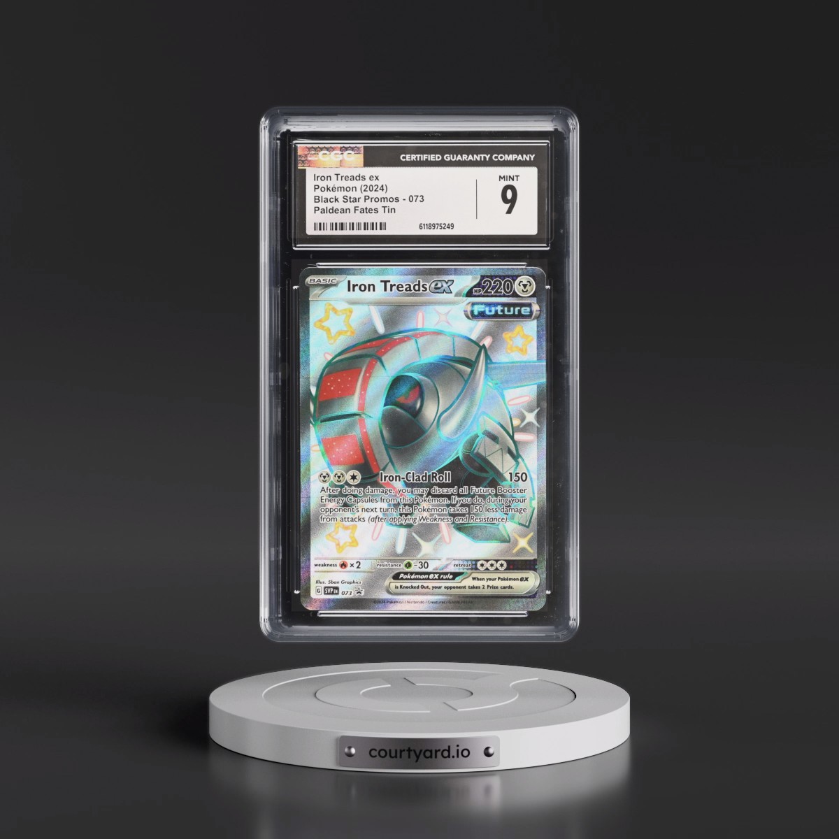 2023 Black Star Promos - Scarlet & Violet SVP EN #073 Iron Treads ex - Paldean Fates Tin (Holo) (CGC 9 MINT)