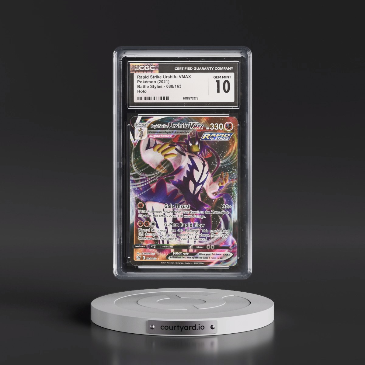 2021 Battle Styles #088/163 Rapid Strike Urshifu VMAX - Holo (CGC 10 GEM MINT)