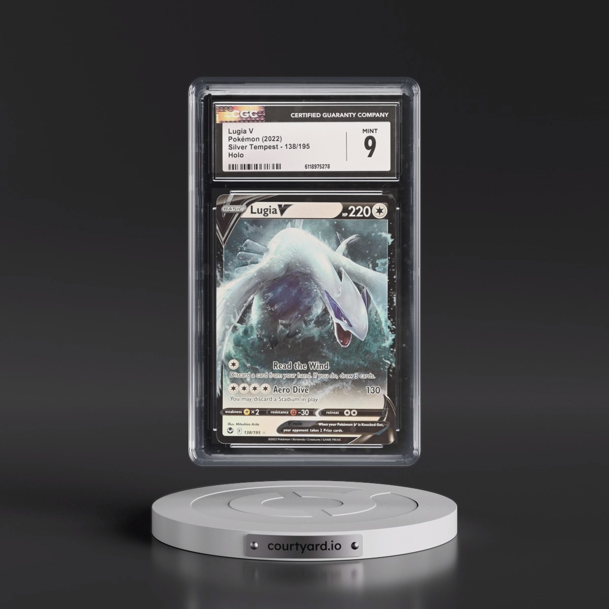 2022 Silver Tempest #138/195 Lugia V - Holo (CGC 9 MINT)