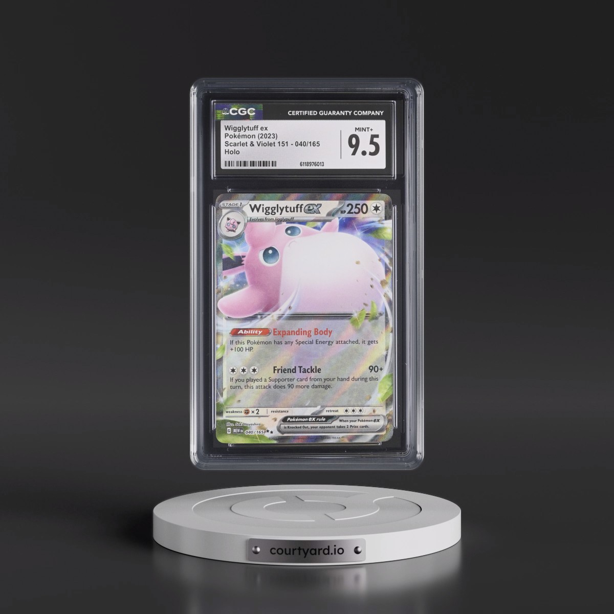 2023 Scarlet & Violet 151 - MEW EN #040/165 Wigglytuff ex - Holo (CGC 9.5 MINT+)