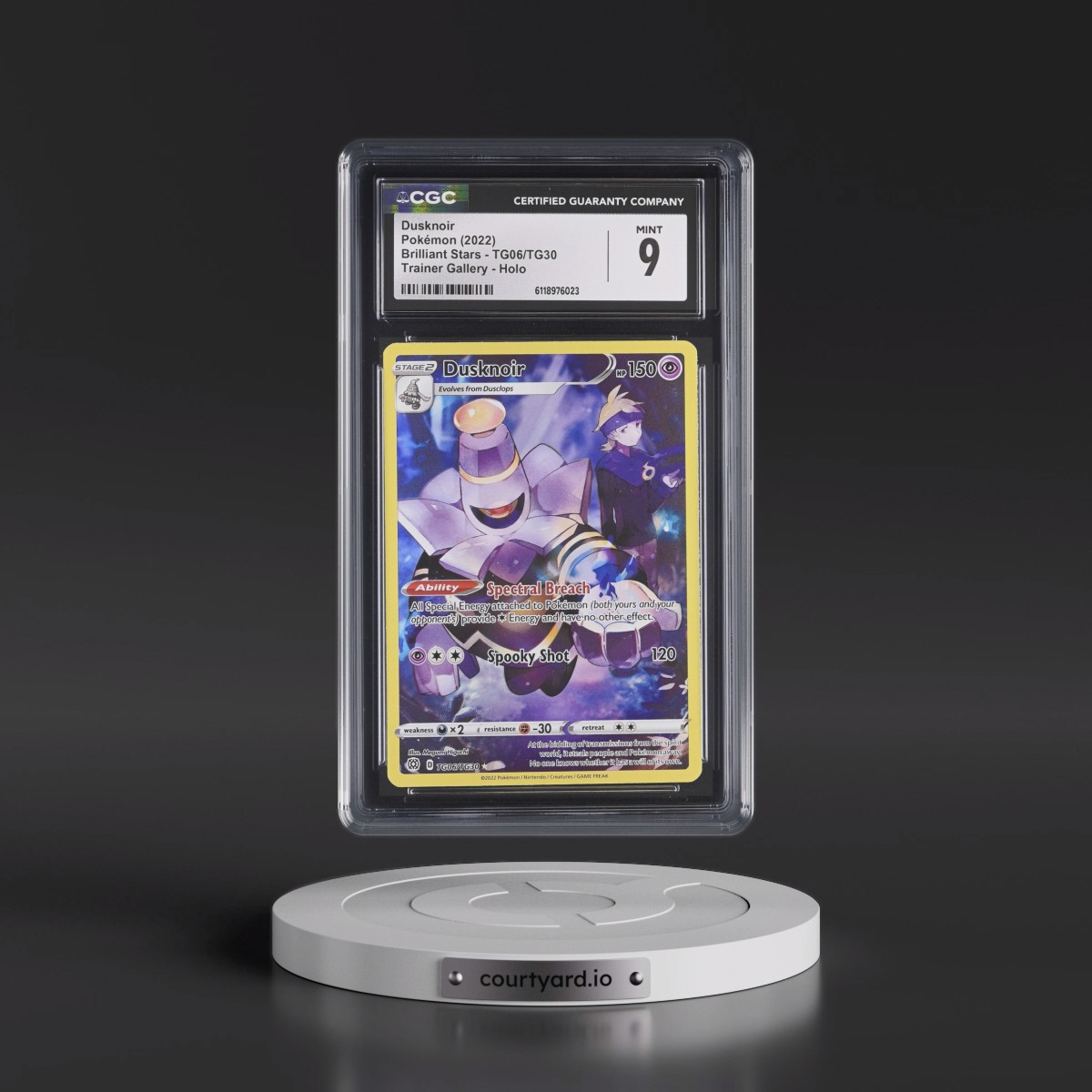 2022 Brilliant Stars #TG06/TG30 Dusknoir - Trainer Gallery Holo (CGC 9 MINT)