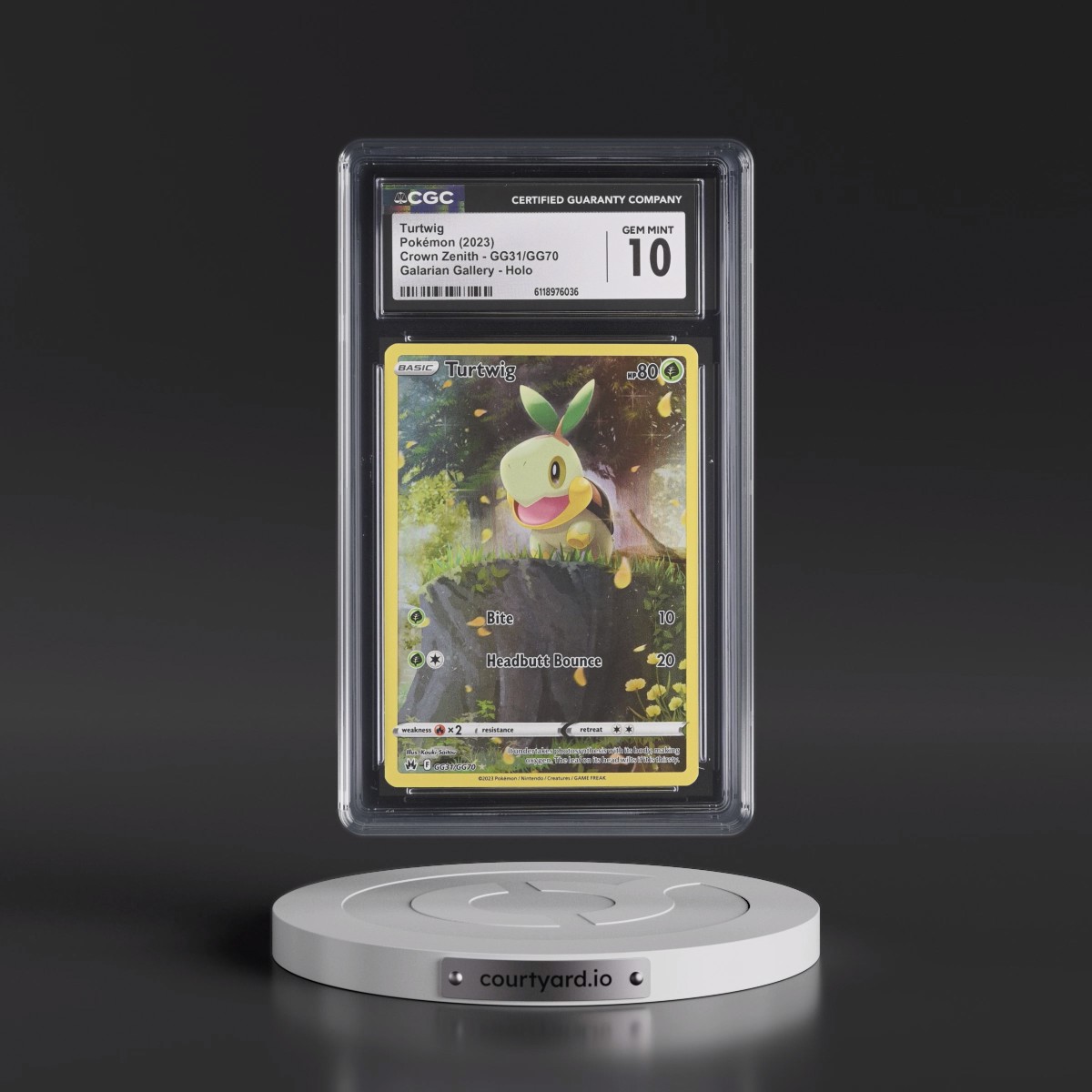 2023 Crown Zenith #GG31/GG70 Turtwig - Galarian Gallery Holo (CGC 10 GEM MINT)