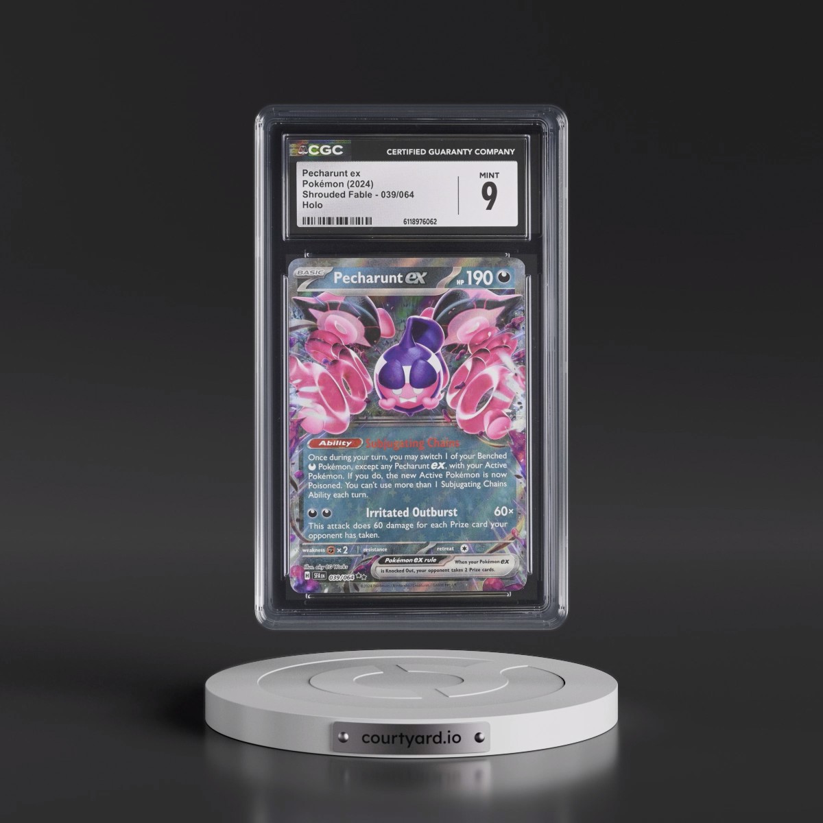 2023 Shrouded Fable - SFA EN #039/064 Pecharunt ex - Holo (CGC 9 MINT)