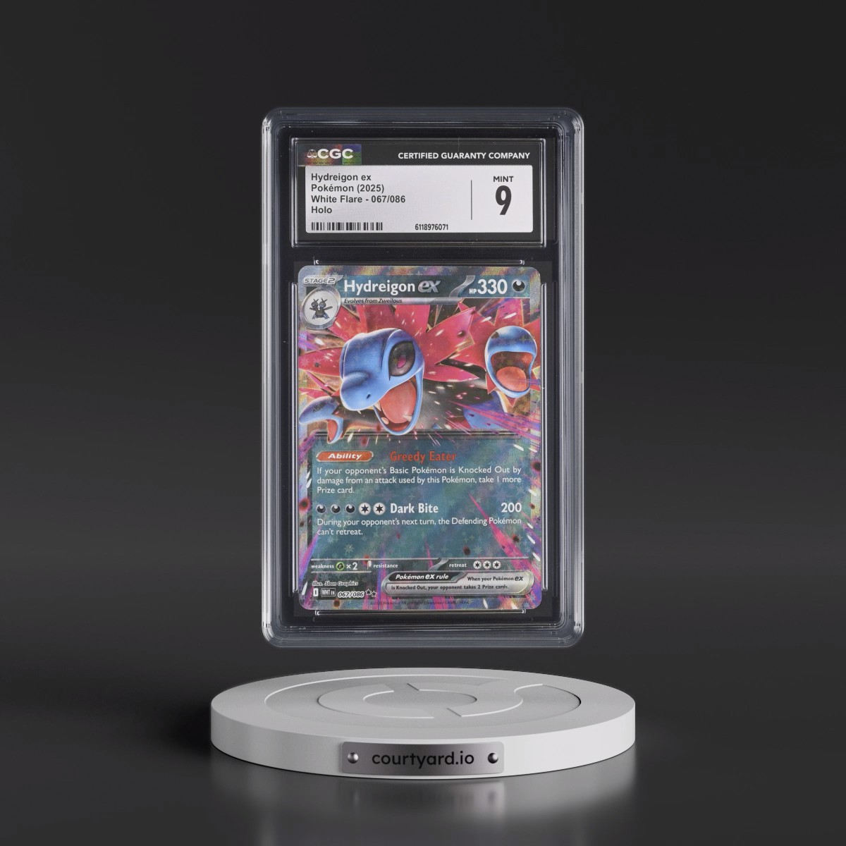2025 White Flare - WHT EN #067/086 Hydreigon ex - Holo (CGC 9 MINT)