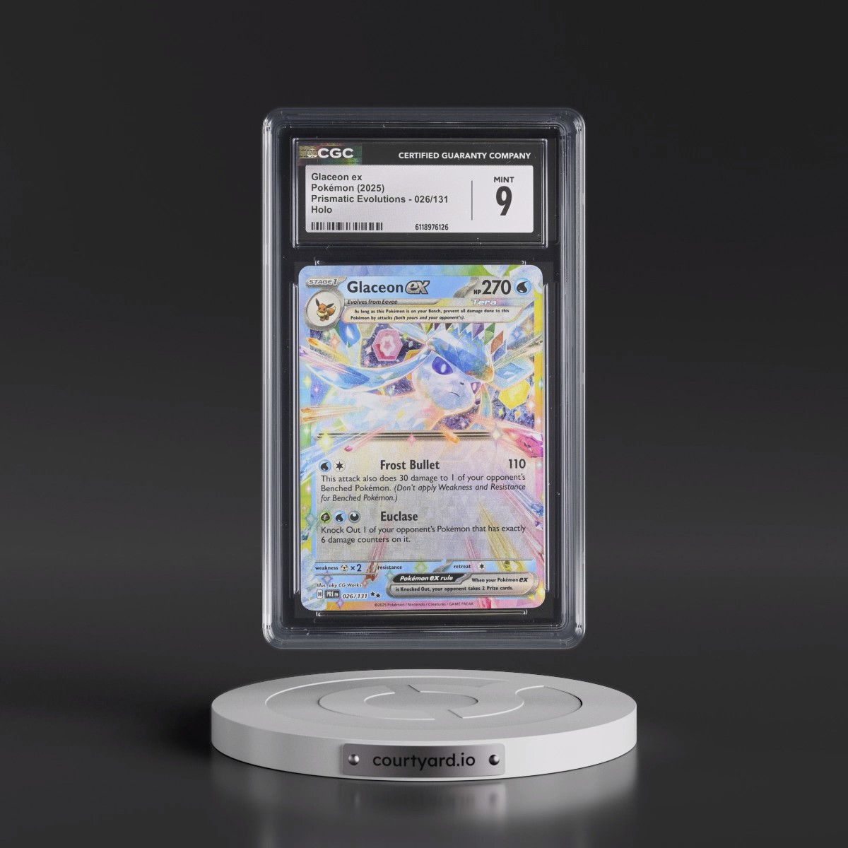 2024 Prismatic Evolutions - PRE EN #026/131 Glaceon ex - Holo (CGC 9 MINT)