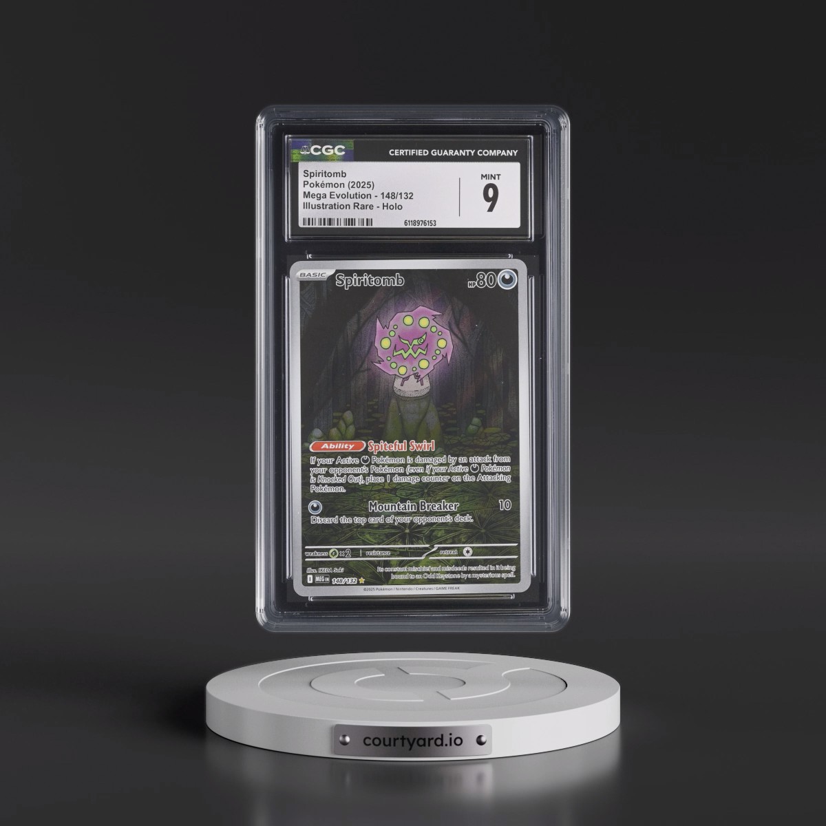 2025 Mega Evolution - MEG EN #148/132 Spiritomb - Illustration Rare Holo (CGC 9 MINT)