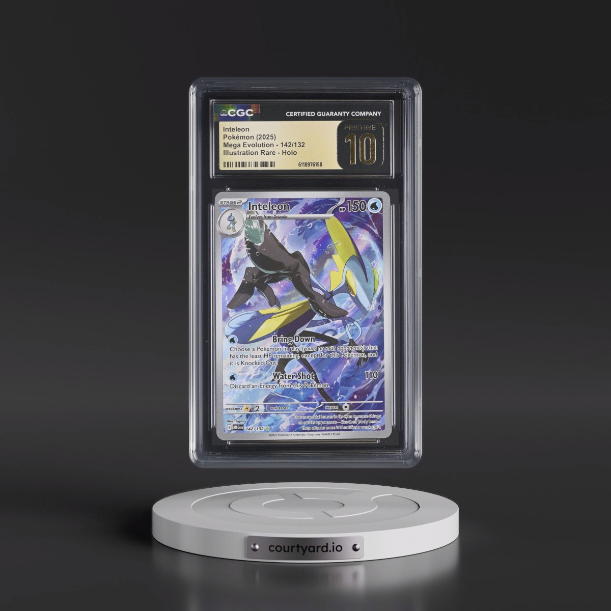 2025 Mega Evolution - MEG EN #142/132 Inteleon - Illustration Rare Holo (CGC 10 PRISTINE)