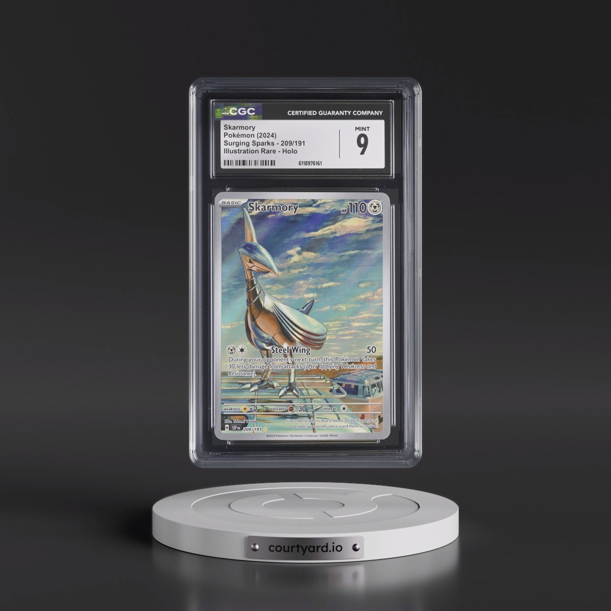 2024 Surging Sparks - SSP EN #209/191 Skarmory - Illustration Rare Holo (CGC 9 MINT)