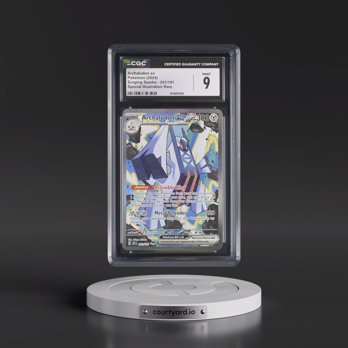 2024 Surging Sparks - SSP EN #241/191 Archaludon ex - Special Illustration Rare (CGC 9 MINT)