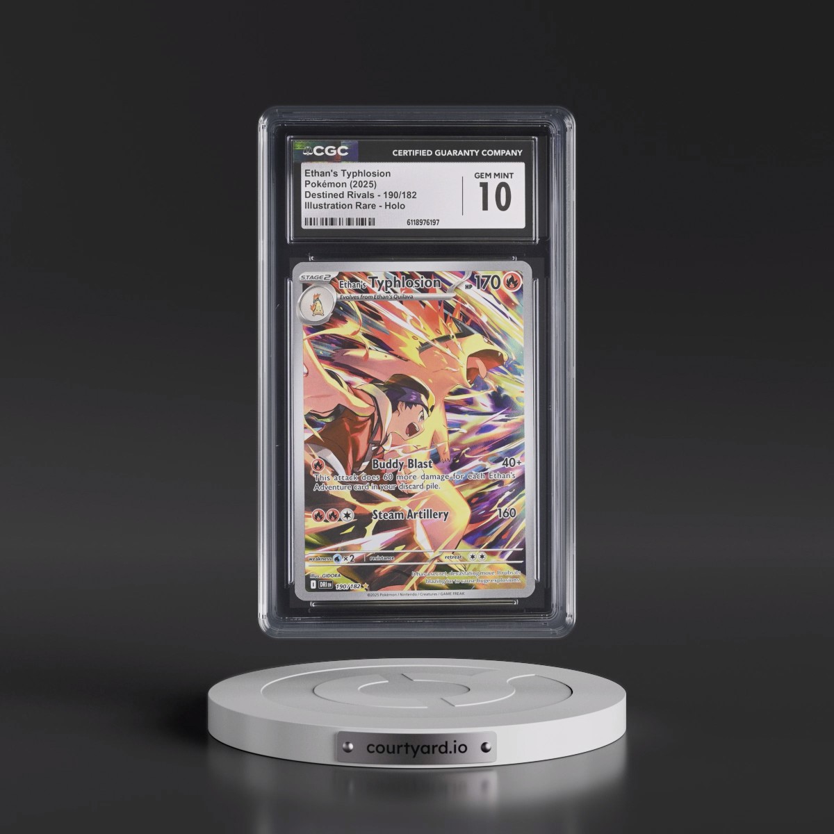 2025 Destined Rivals - DRI EN #190/182 Ethan's Typhlosion - Illustration Rare Holo (CGC 10 GEM MINT)