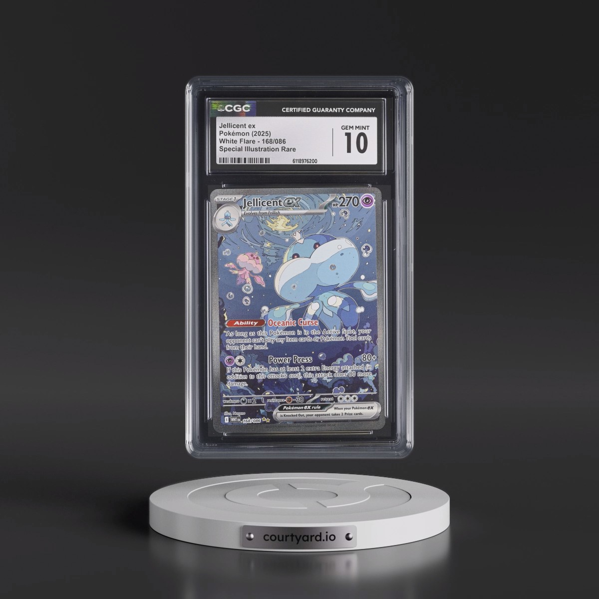2025 White Flare - WHT EN #168/086 Jellicent ex - Special Illustration Rare (Holo) (CGC 10 GEM MINT)