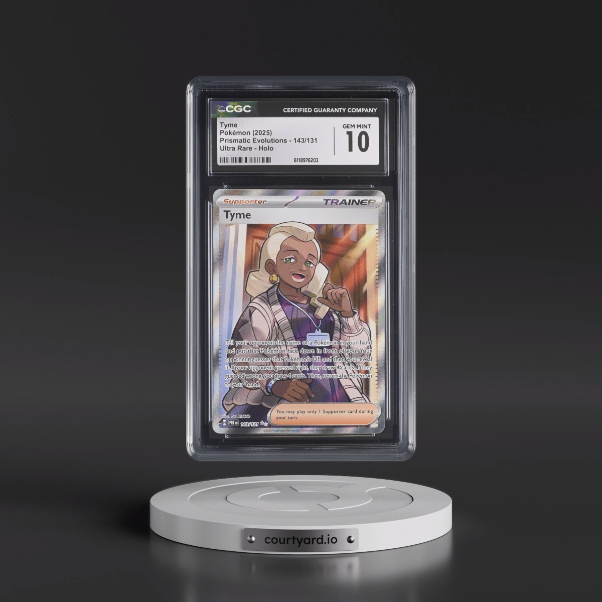 2024 Prismatic Evolutions - PRE EN #143/131 Tyme - Ultra Rare Holo (CGC 10 GEM MINT)