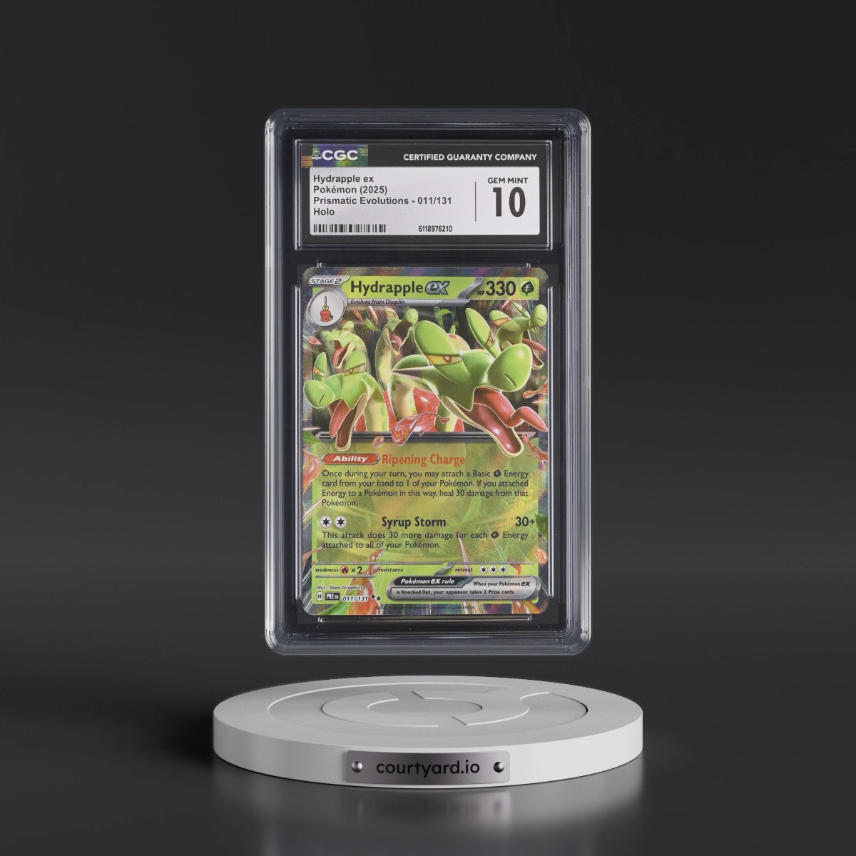 2024 Prismatic Evolutions - PRE EN #011/131 Hydrapple ex - Holo (CGC 10 GEM MINT)