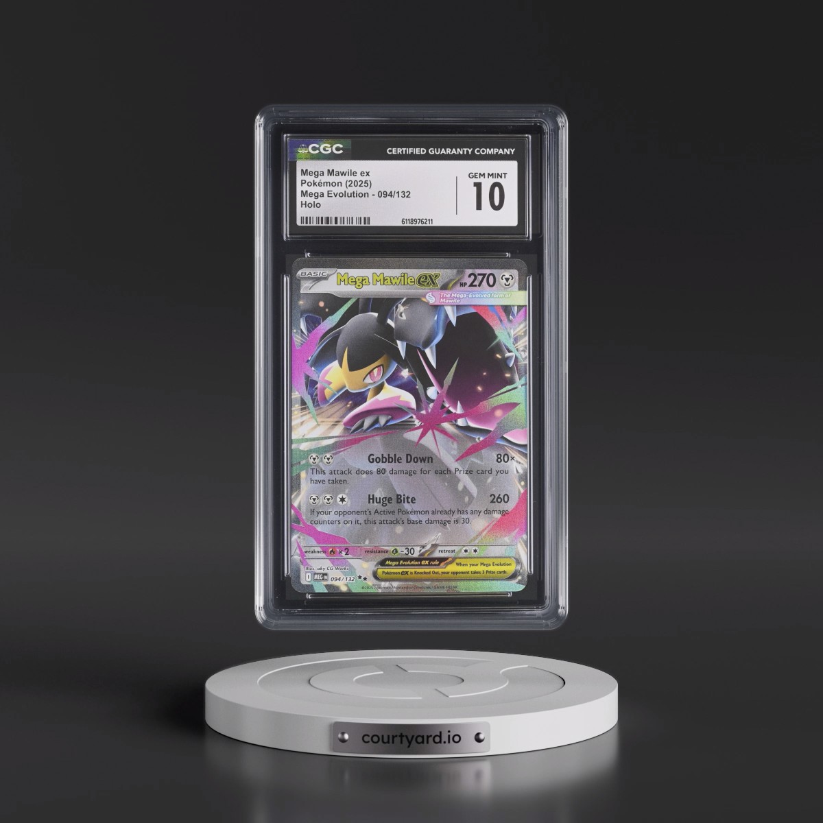 2025 Mega Evolution - MEG EN #094/132 Mega Mawile ex - Holo (CGC 10 GEM MINT)