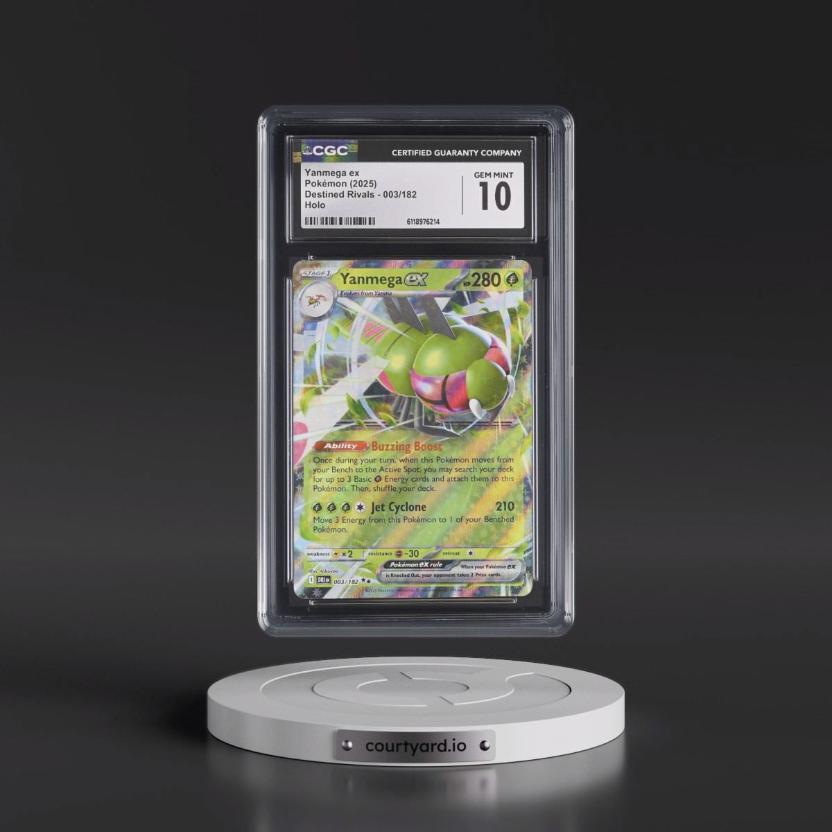 2025 Destined Rivals - DRI EN #003/182 Yanmega ex - Holo (CGC 10 GEM MINT)