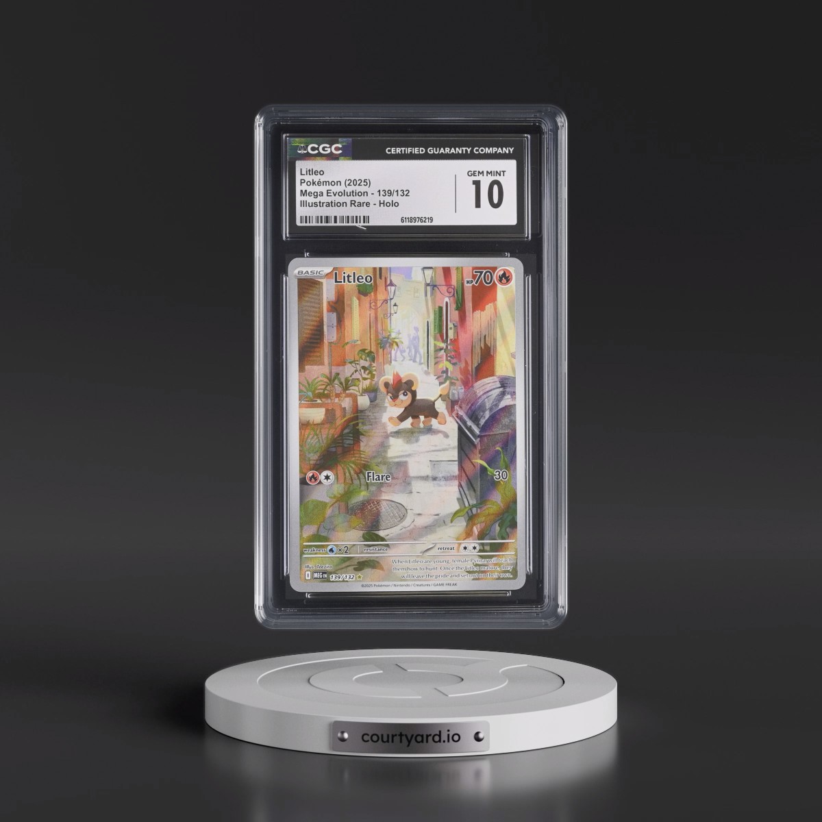 2025 Mega Evolution - MEG EN #139/132 Litleo - Illustration Rare Holo (CGC 10 GEM MINT)