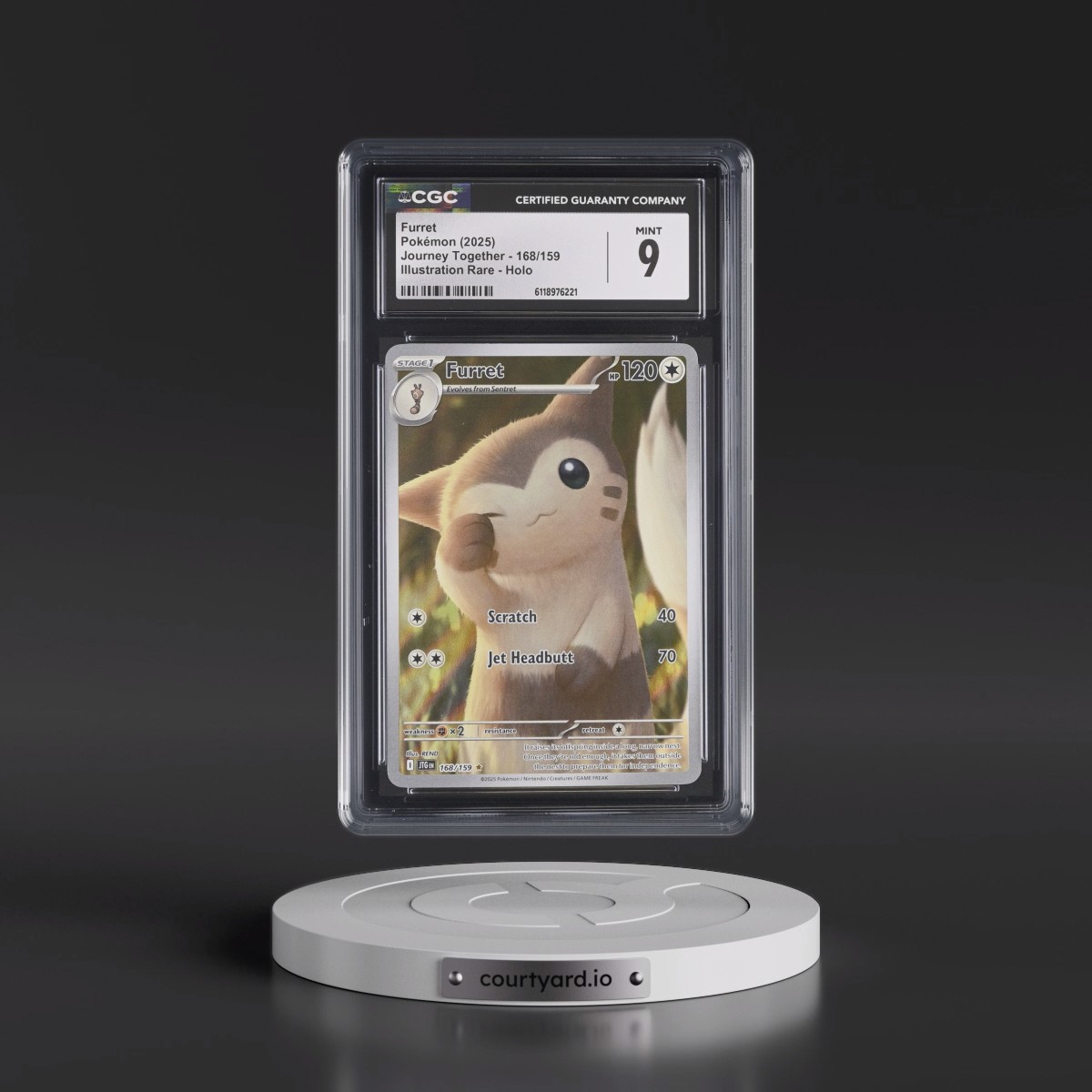 2024 Journey Together - JTG EN #168/159 Furret - Illustration Rare Holo (CGC 9 MINT)