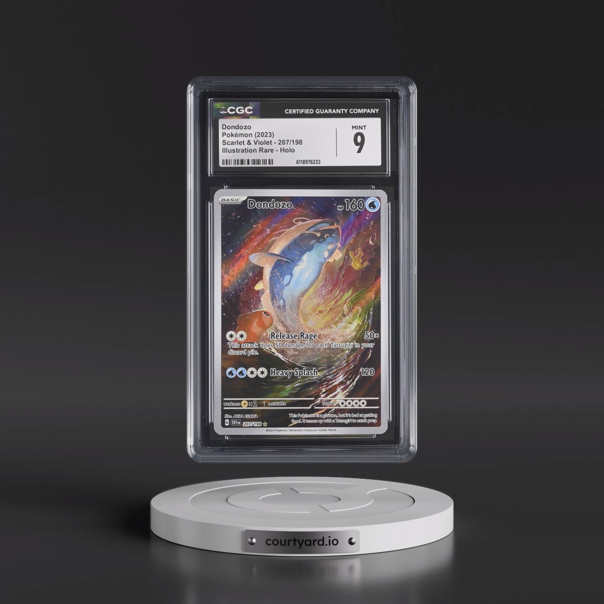 2023 Scarlet & Violet #207/198 Dondozo - Illustration Rare Holo (CGC 9 MINT)