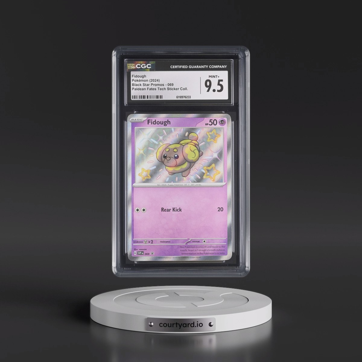 2023 Black Star Promos - Scarlet & Violet SVP EN #069 Fidough - Paldean Fates Tech Sticker Collection (CGC 9.5 MINT+)