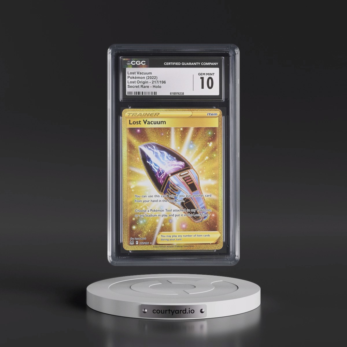 2022 Lost Origin #217/196 Lost Vacuum - Secret Rare Holo (CGC 10 GEM MINT)