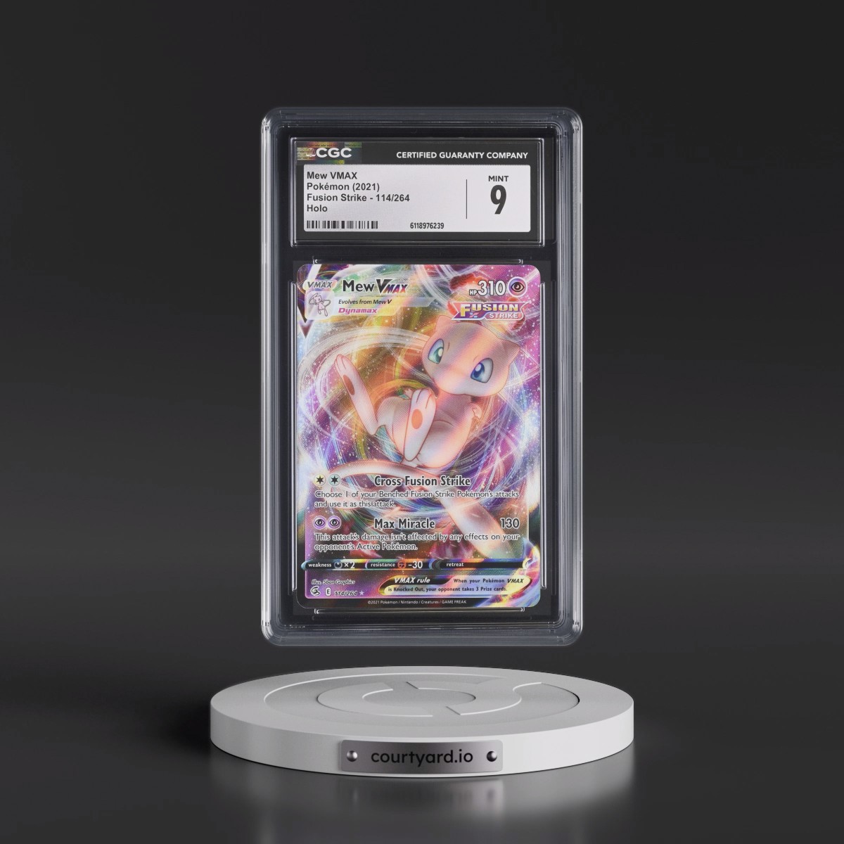 2019 Fusion Strike #114/264 Mew VMAX - Holo (CGC 9 MINT)