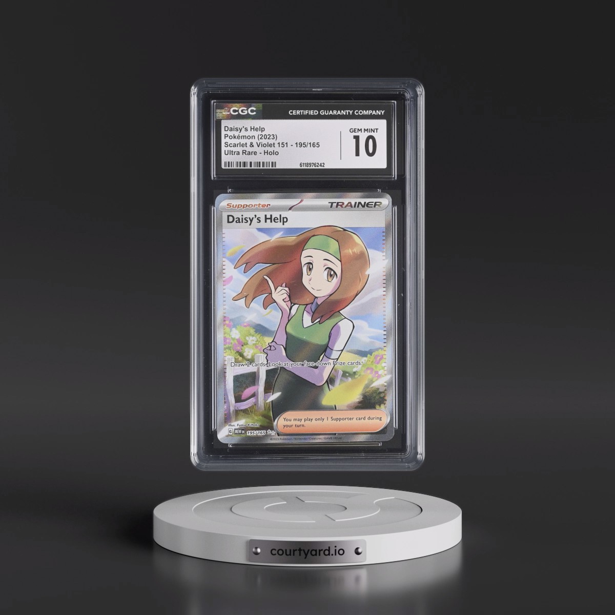 2023 Scarlet & Violet 151 - MEW EN #195/165 Daisy's Help - Ultra Rare Holo (CGC 10 GEM MINT)