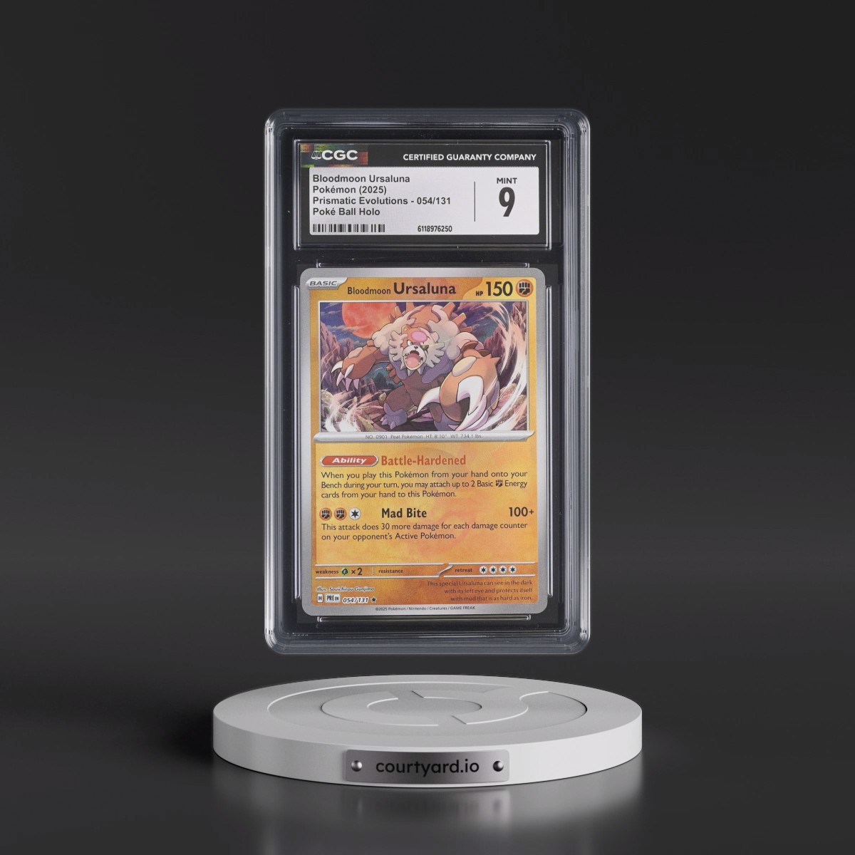 2024 Prismatic Evolutions - PRE EN #054/131 Bloodmoon Ursaluna - Poké Ball Holo (CGC 9 MINT)