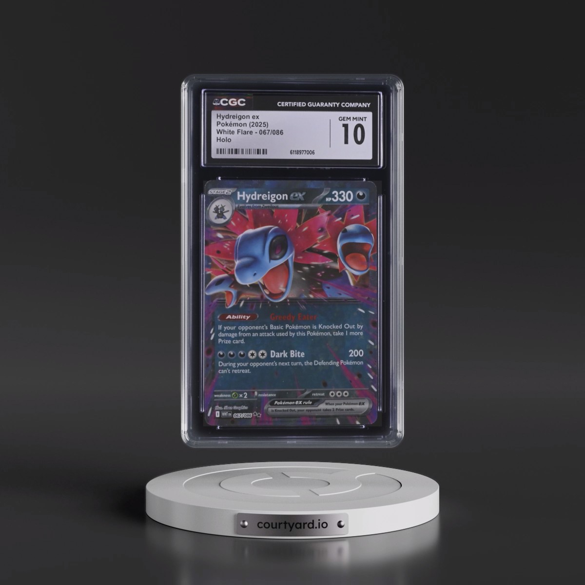 2025 White Flare - WHT EN #067/086 Hydreigon ex - Holo (CGC 10 GEM MINT)