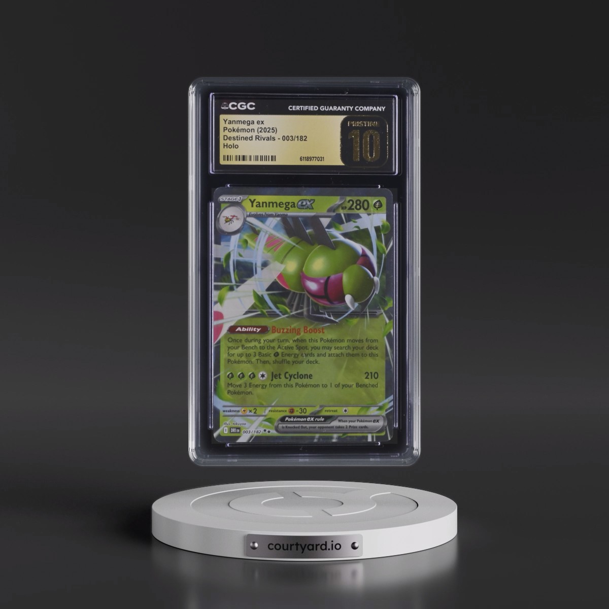 2025 Destined Rivals - DRI EN #003/182 Yanmega ex - Holo (CGC 10 PRISTINE)
