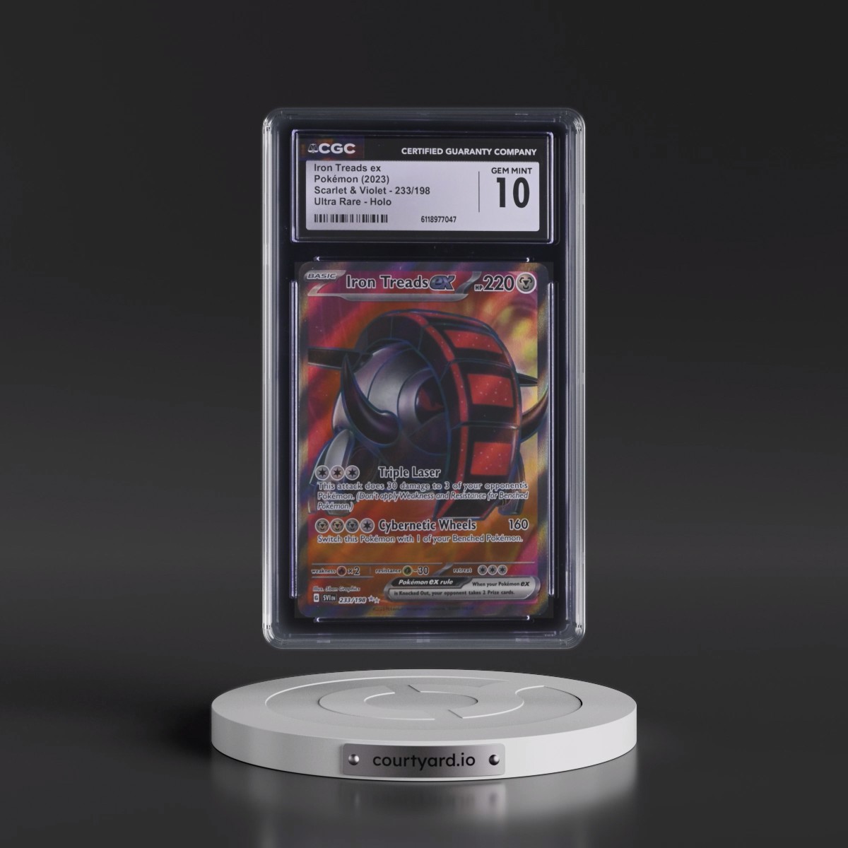 2023 Scarlet & Violet #233/198 Iron Treads ex - Ultra Rare Holo (CGC 10 GEM MINT)
