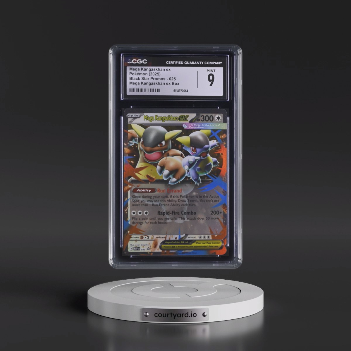 2025 Black Star Promos - Mega Evolution MEP EN #025 Mega Kangaskhan ex - Mega Kangaskhan ex Box (Holo) (CGC 9 MINT)