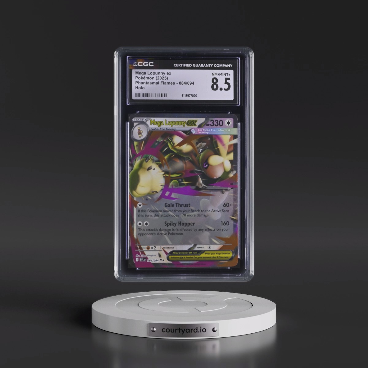 2025 Phantasmal Flames - PFL EN #084/094 Mega Lopunny ex - Holo (CGC 8.5 NM-MT+)