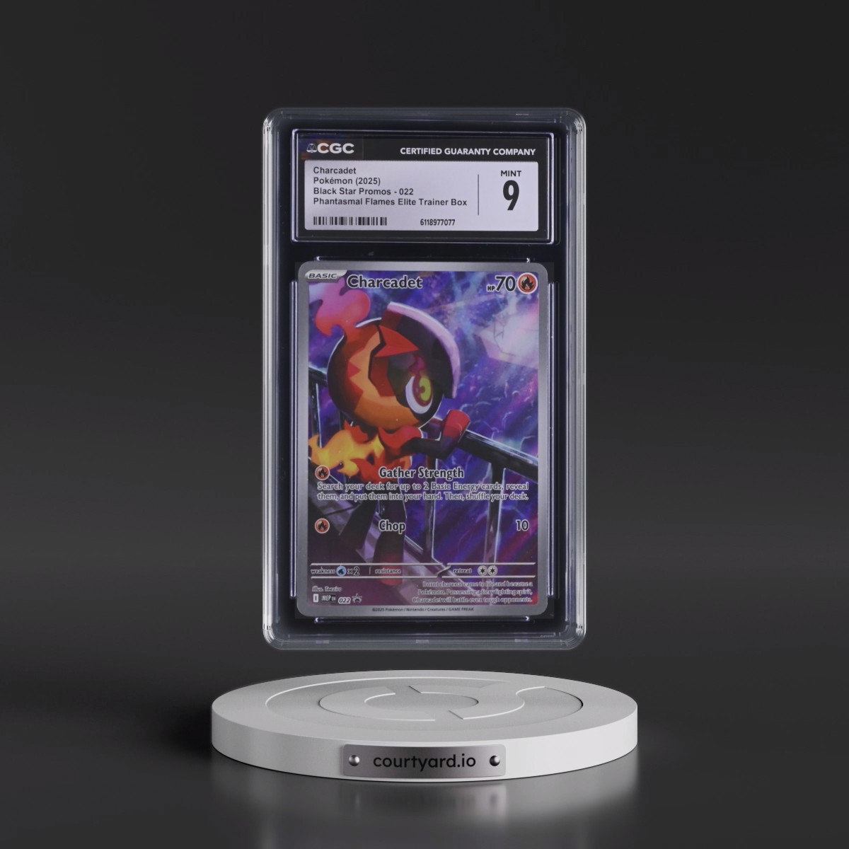 2025 Black Star Promos - Mega Evolution MEP EN #022 Charcadet - Phantasmal Flames Elite Trainer Box (Holo) (CGC 9 MINT)