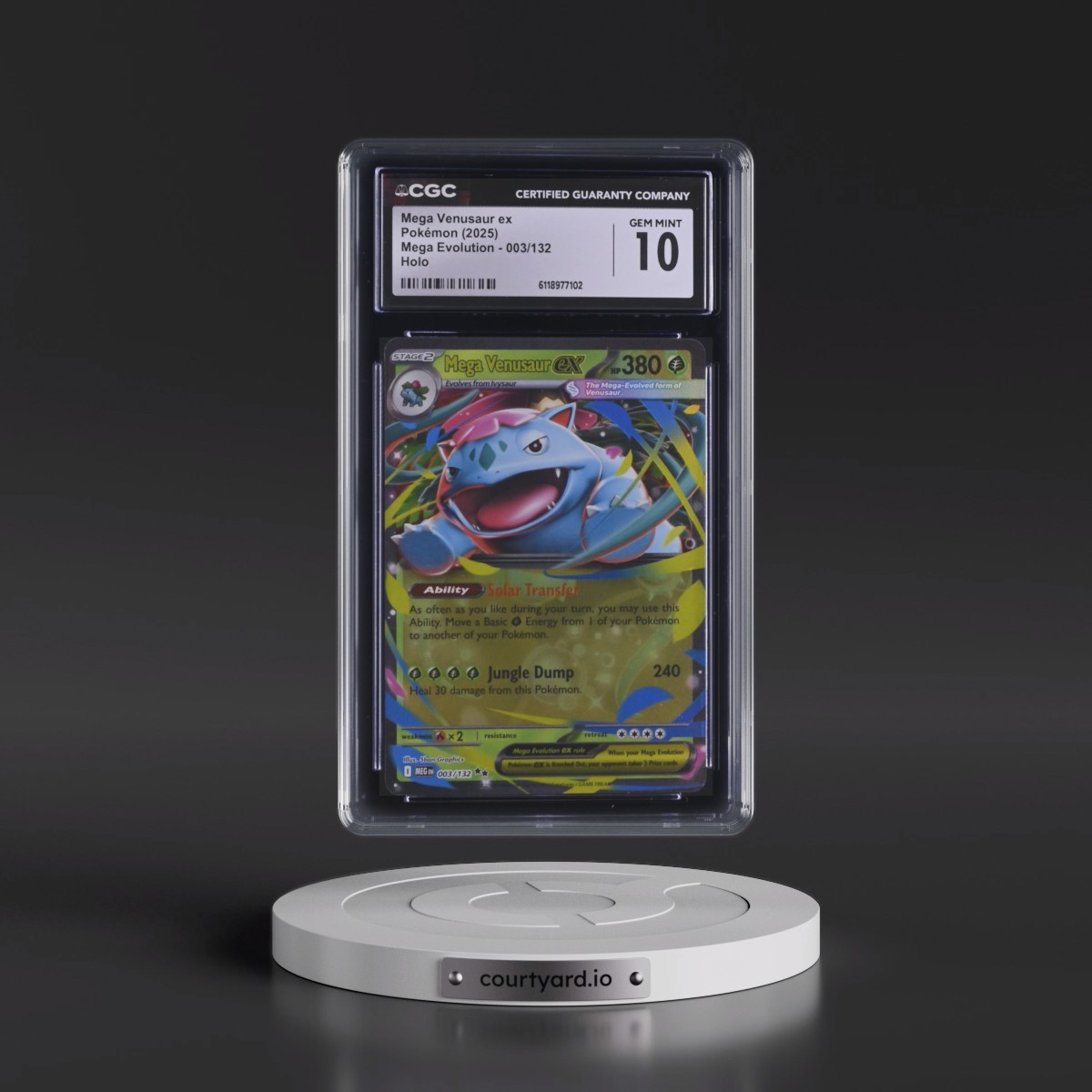 2025 Mega Evolution - MEG EN #003/132 Mega Venusaur ex - Holo (CGC 10 GEM MINT)