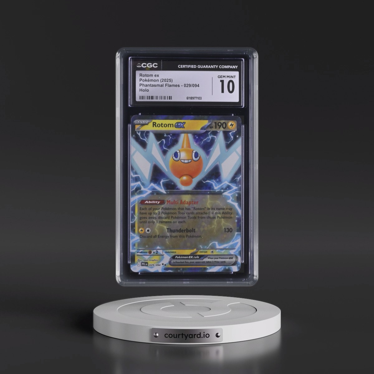 2025 Phantasmal Flames - PFL EN #029/094 Rotom ex - Holo (CGC 10 GEM MINT)