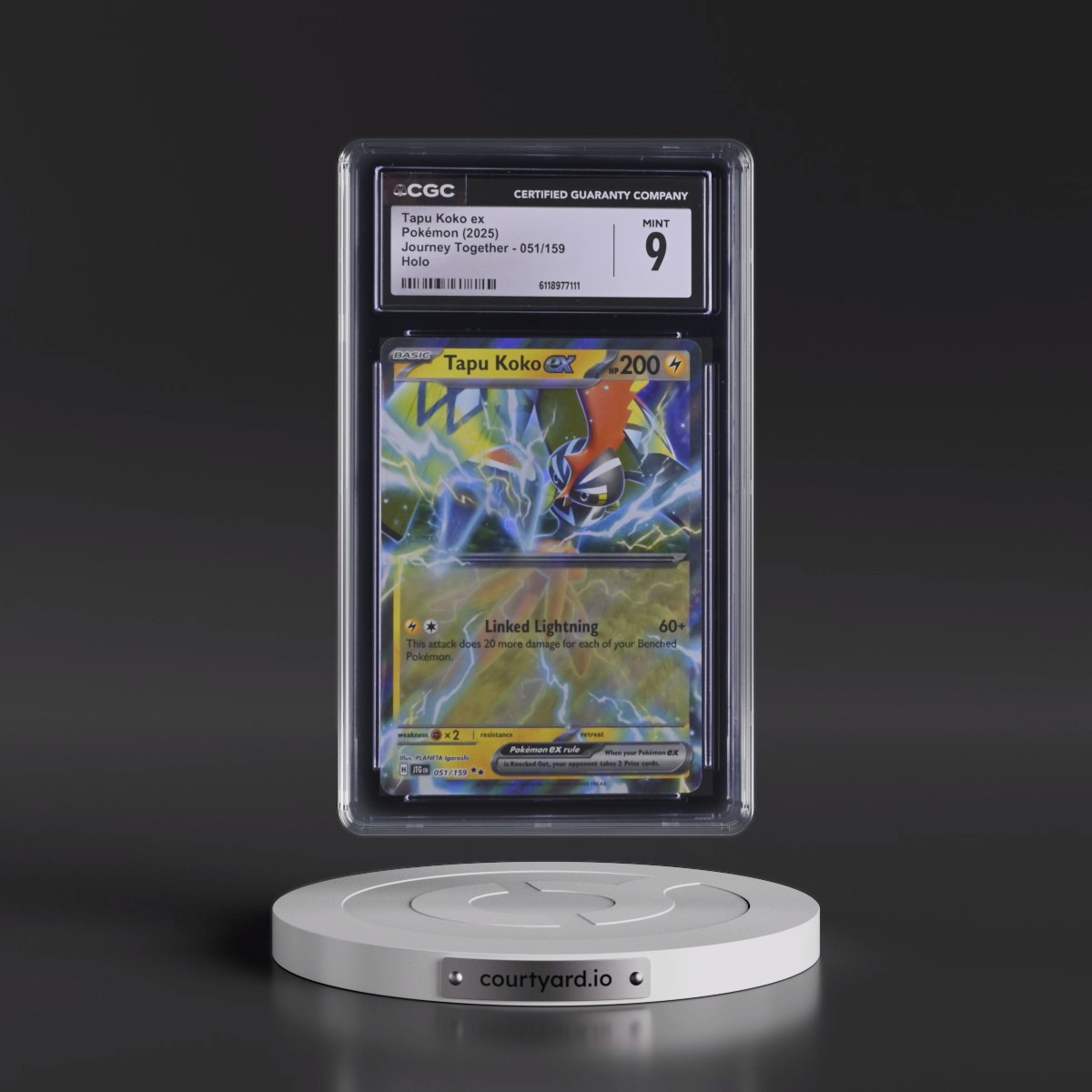 2024 Journey Together - JTG EN #051/159 Tapu Koko ex - Holo (CGC 9 MINT)