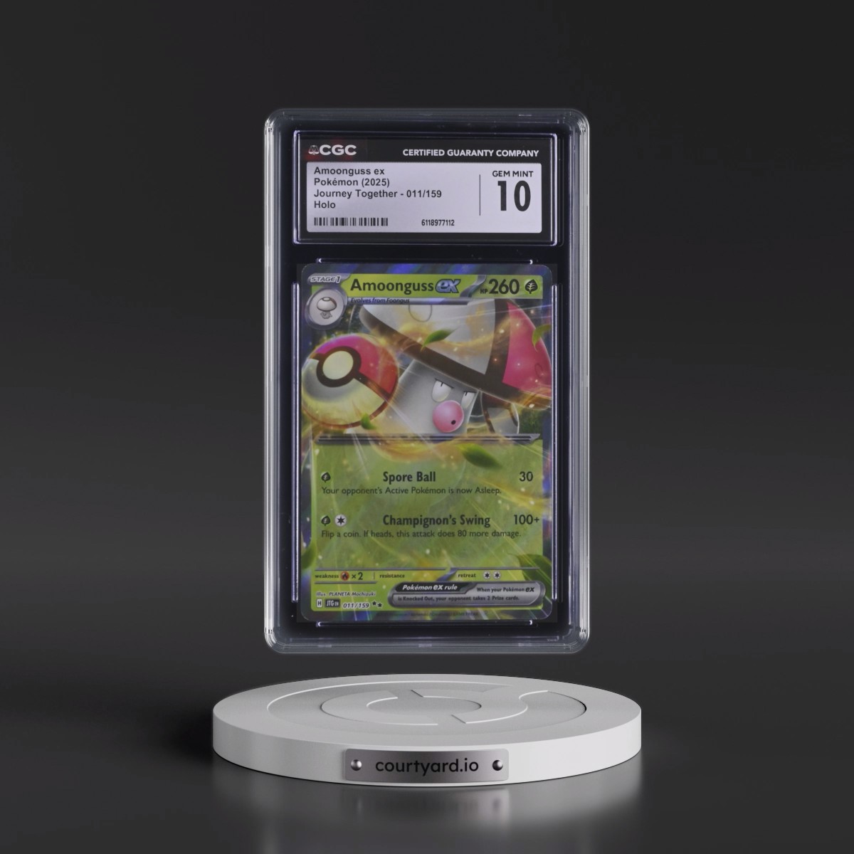 2024 Journey Together - JTG EN #011/159 Amoonguss ex - Holo (CGC 10 GEM MINT)