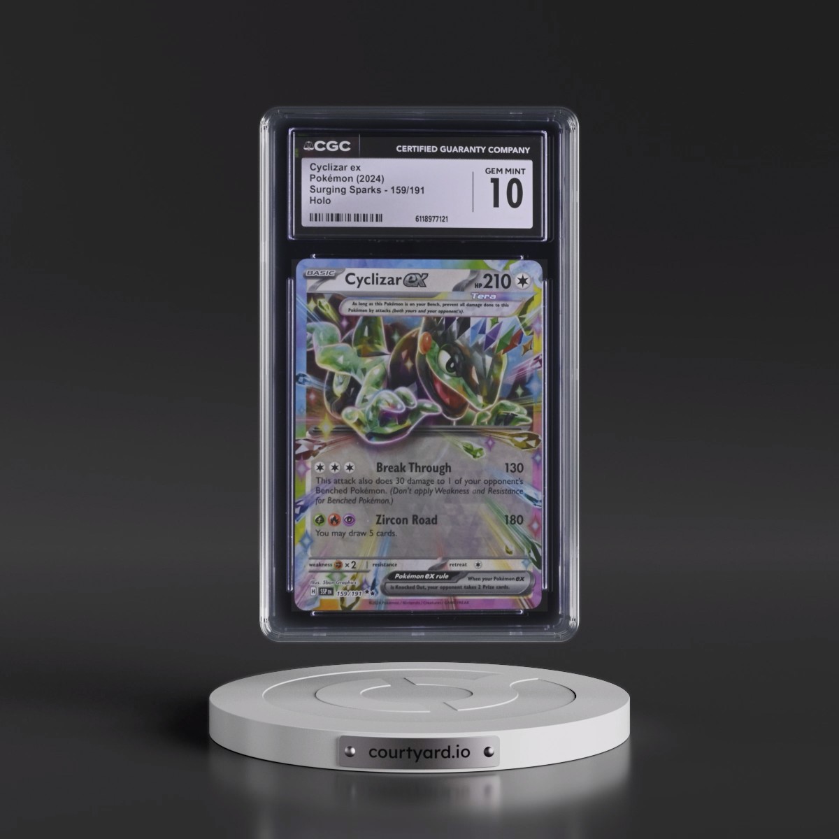 2024 Surging Sparks - SSP EN #159/191 Cyclizar ex - Holo (CGC 10 GEM MINT)