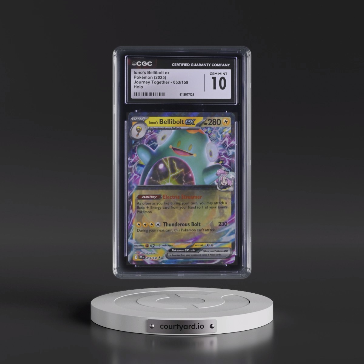 2024 Journey Together - JTG EN #053/159 Iono's Bellibolt ex - Holo (CGC 10 GEM MINT)