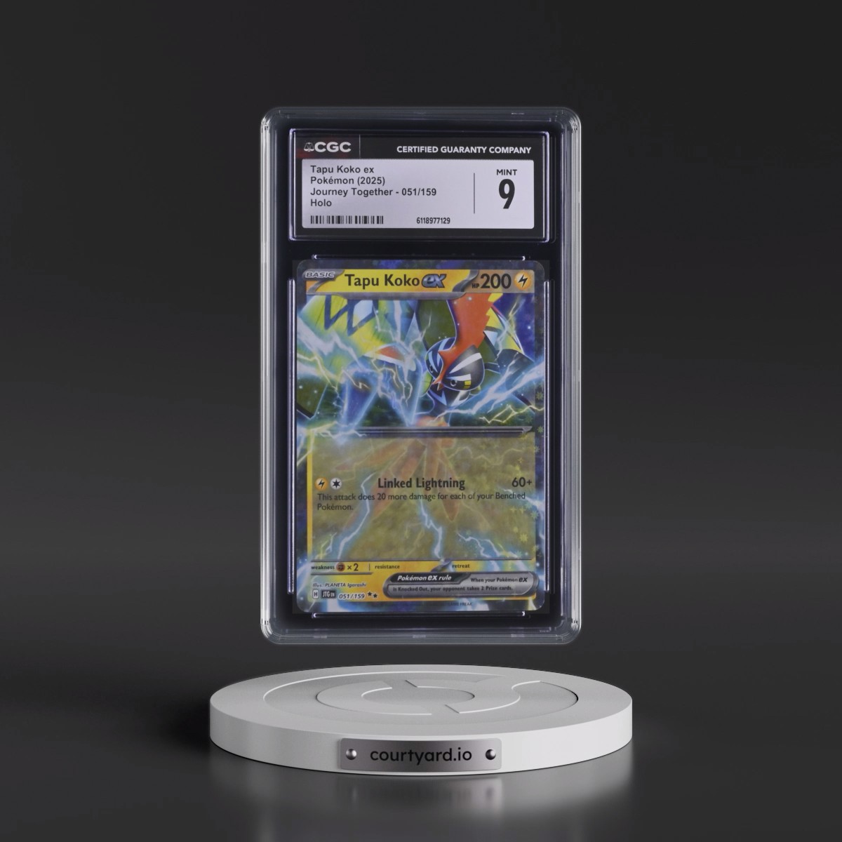 2024 Journey Together - JTG EN #051/159 Tapu Koko ex - Holo (CGC 9 MINT)
