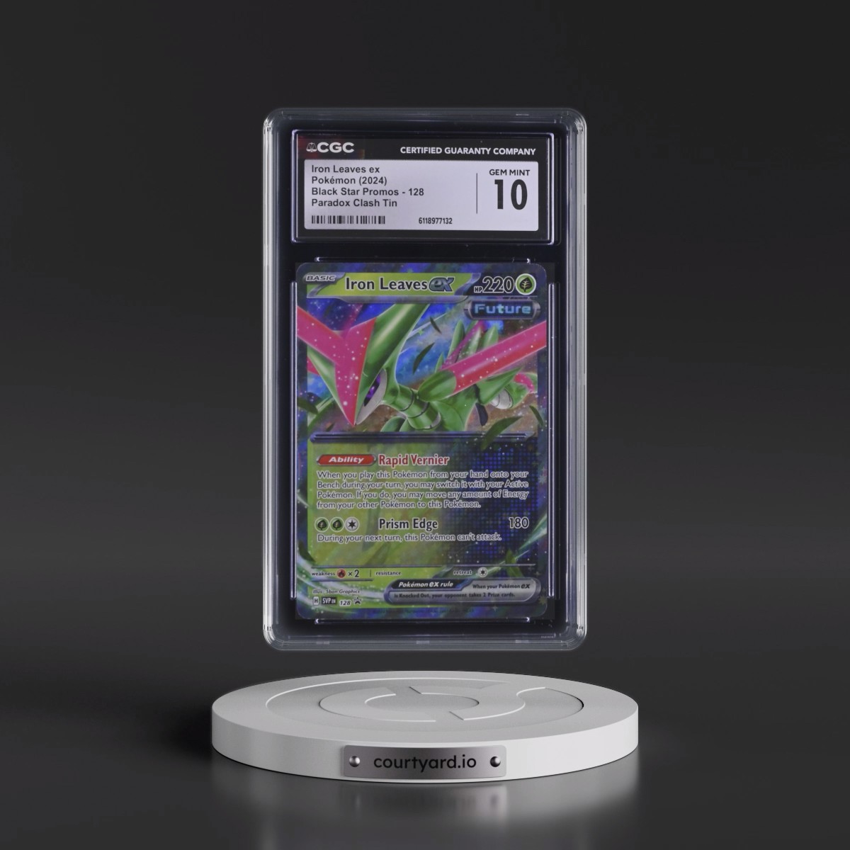 2023 Black Star Promos - Scarlet & Violet SVP EN #128 Iron Leaves ex - Paradox Clash Tin (CGC 10 GEM MINT)