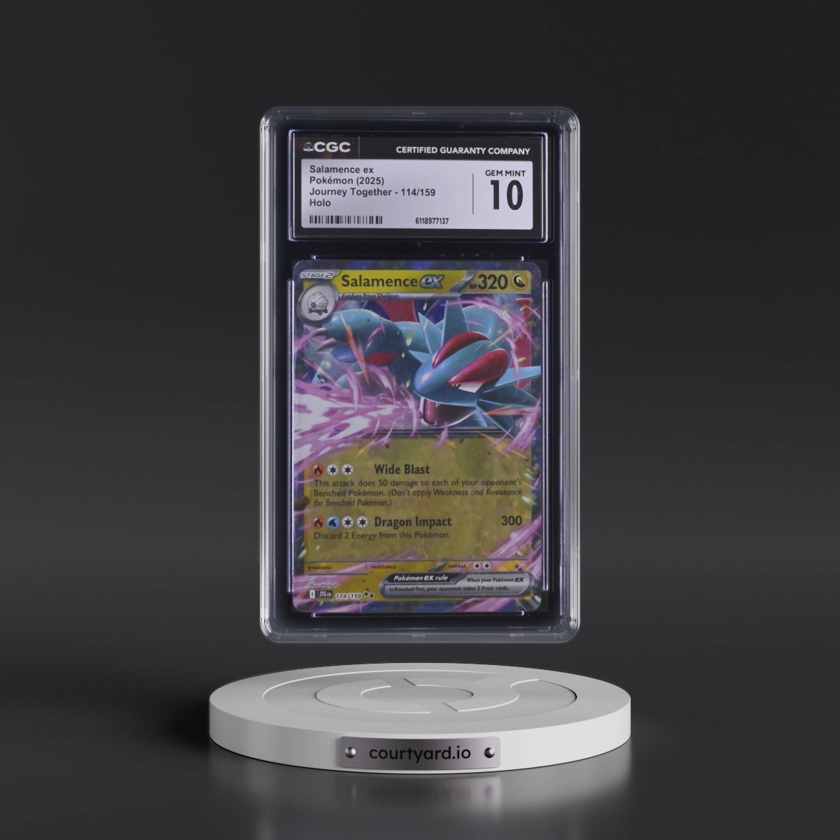 2024 Journey Together - JTG EN #114/159 Salamence ex - Holo (CGC 10 GEM MINT)