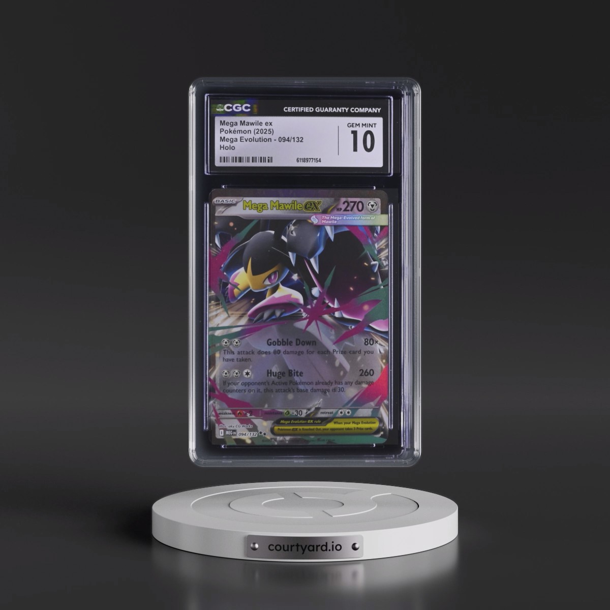2025 Mega Evolution - MEG EN #094/132 Mega Mawile ex - Holo (CGC 10 GEM MINT)